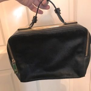 Ivanka Trump black calf skin and leather purse
